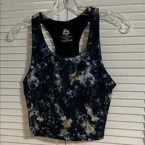 Reebok Women's Navy Tie-Dye Crop Top